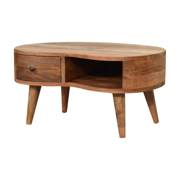 Mini Oak-ish Wave Coffee Table - Image 2