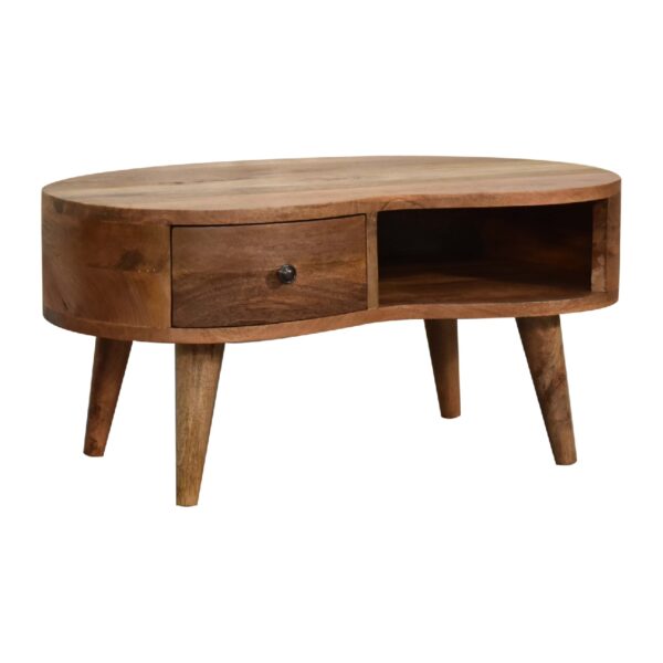 Mini Oak-ish Wave Coffee Table - Image 3