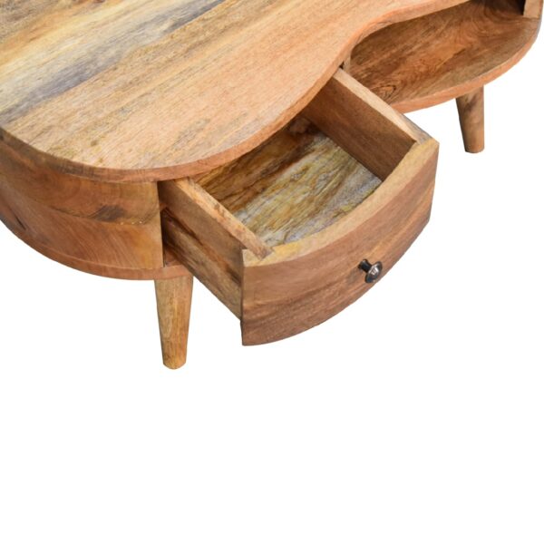 Mini Oak-ish Wave Coffee Table - Image 6