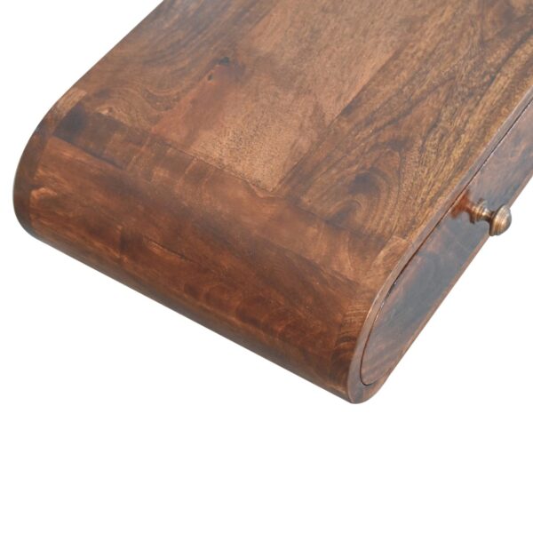 Wall Mounted California Walnut Console Table - Image 5