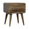 Curved Classic Grey Washed Bedside - Image 2