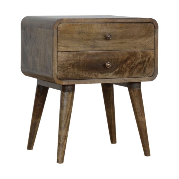 Curved Classic Grey Washed Bedside - Image 2