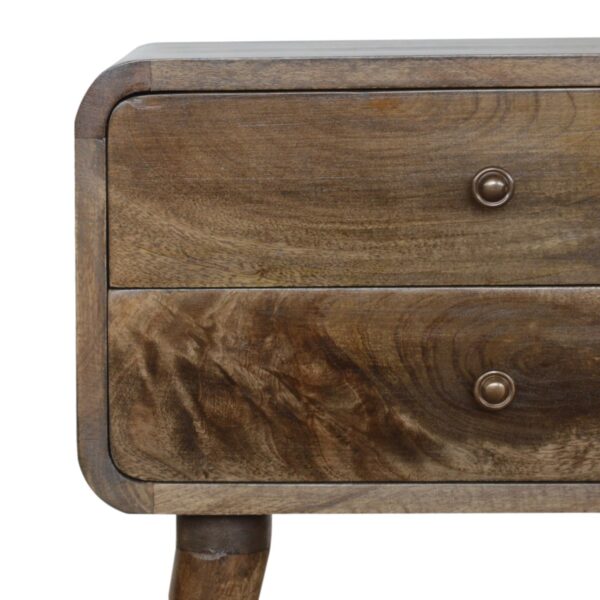 Curved Classic Grey Washed Bedside - Image 3