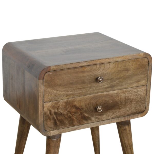 Curved Classic Grey Washed Bedside - Image 4