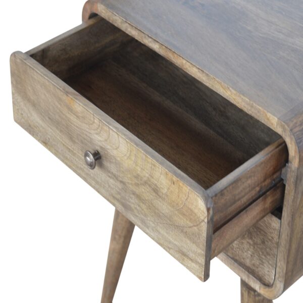 Curved Classic Grey Washed Bedside - Image 6