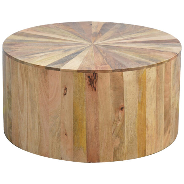 Round Wooden Coffee Table - Image 3