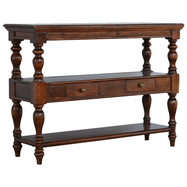 Solid Wood Turned Leg Console Table - Image 2