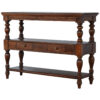Solid Wood Turned Leg Console Table
