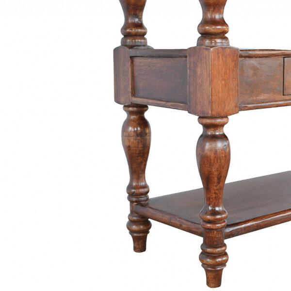 Solid Wood Turned Leg Console Table - Image 3