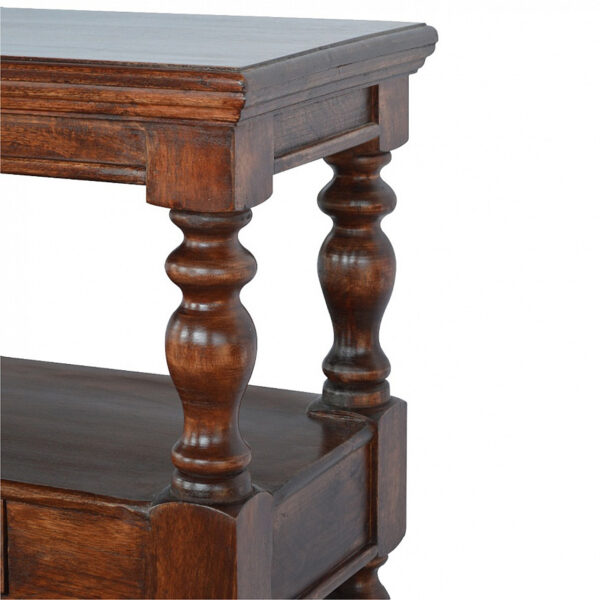 Solid Wood Turned Leg Console Table - Image 5