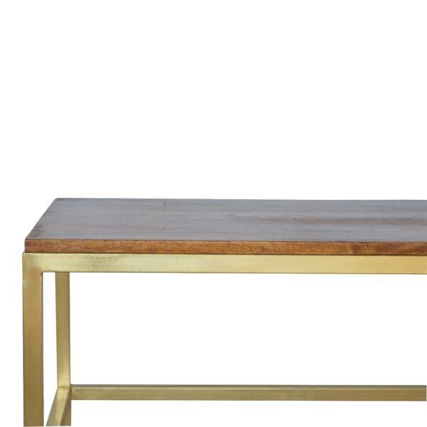 Rectangle Gold Coffee Table - Image 6