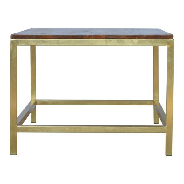 Rectangle Gold Coffee Table - Image 2