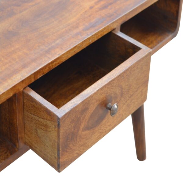 Curved Chestnut Coffee Table - Image 5