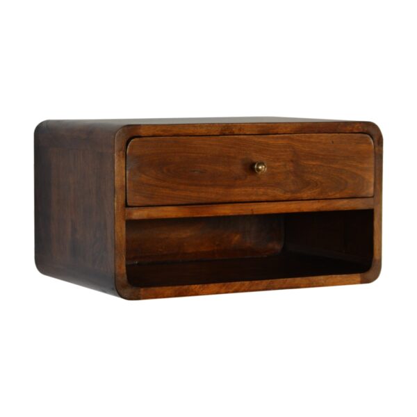 Chestnut Curve Floating Bedside - Image 2