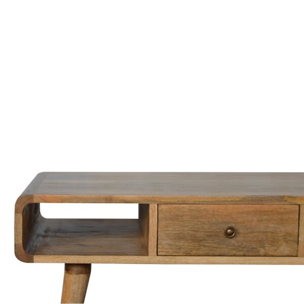 Curved Oak-ish Coffee Table - Image 6