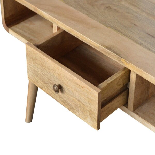 Curved Oak-ish Coffee Table - Image 5