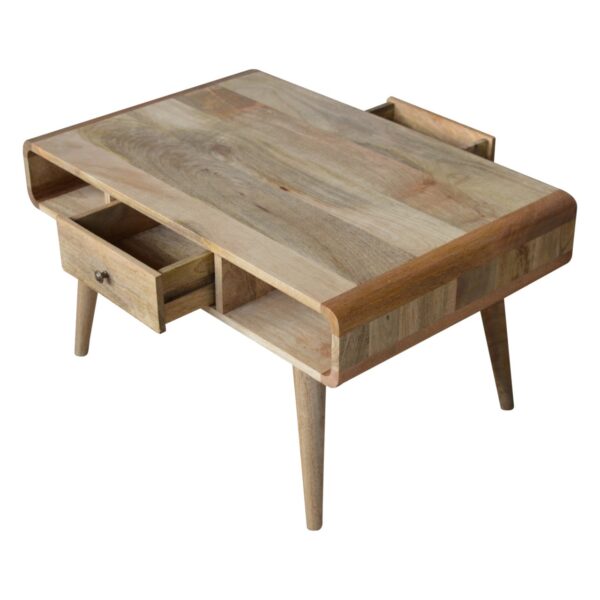 Curved Oak-ish Coffee Table - Image 3