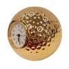Miniature Clock Goldtone Plated Metal Golf Ball Solid Brass IMP75G- CLEARANCE NEEDS RE-BATTERY - Image 2