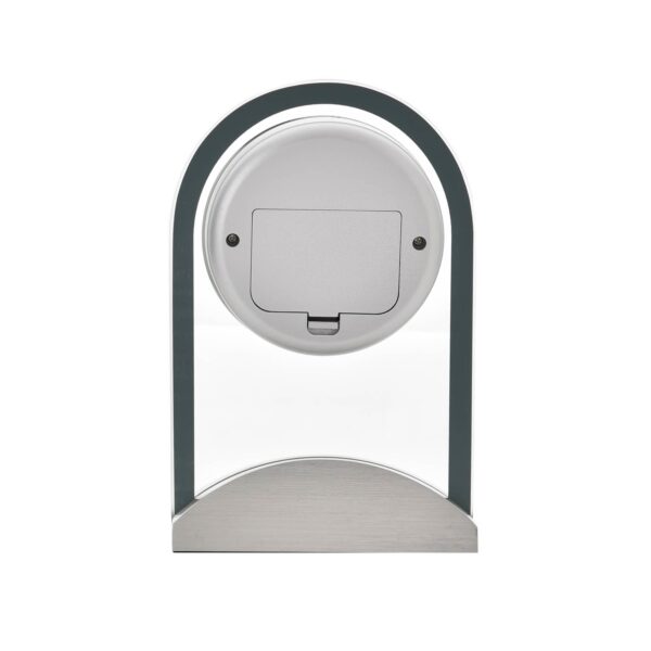 Wm.Widdop Glass Panel Aluminium Base Mantel Clock - Image 3