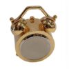 Miniature Clock Gold plated Double Bell Solid Brass IMP94 - CLEARANCE NEEDS RE-BATTERY - Image 2