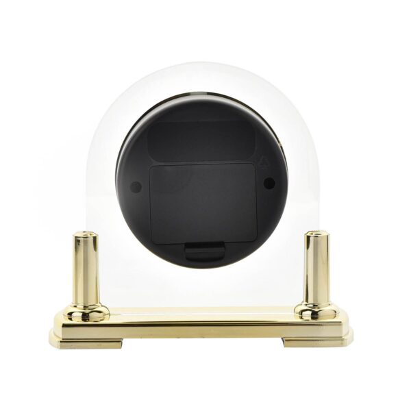 Wm.Widdop Glass Mantel Clock 2 Tone Dial Gold Stand - Image 3