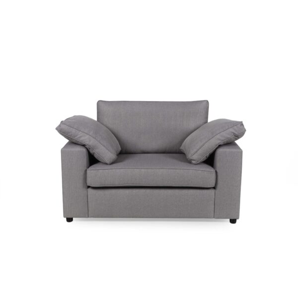 Alton Fabric Sofa 1S Silver - Image 4