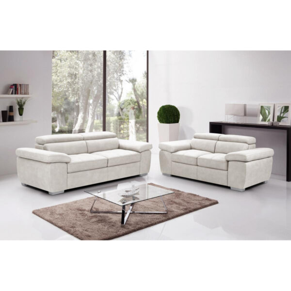 Amando Fabric 3 Seater Sofa - Beige