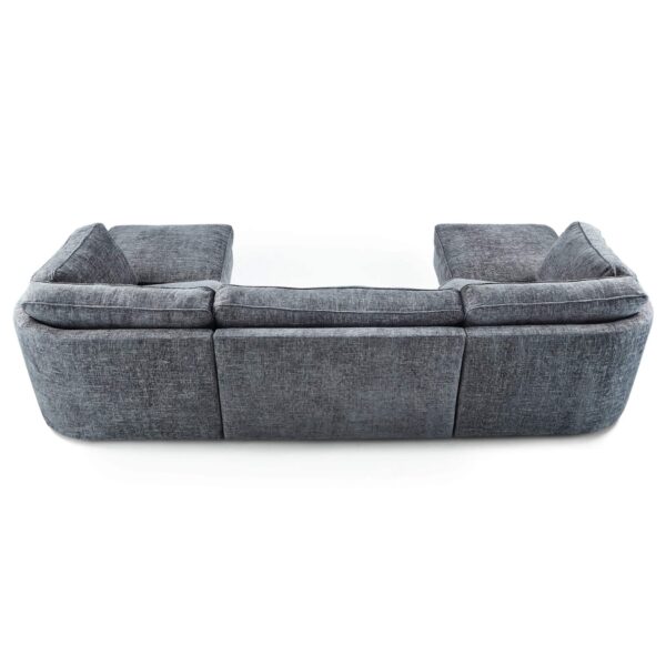 Ashby U Shaped Fabric Sofa Grey - Image 2