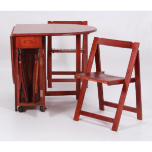 Butterfly Dining Set with 4 Chairs - Mahogany
