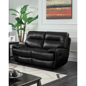 Bailey Recliner LeatherGel & PU 2 Seater - Black