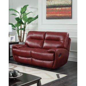 Bailey Recliner LeatherGel & PU 2 Seater - Wine Red