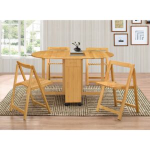 Butterfly Dining Set with 4 Chairs - Oak