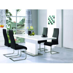 Chaffee PU Dining Chair Chrome - White