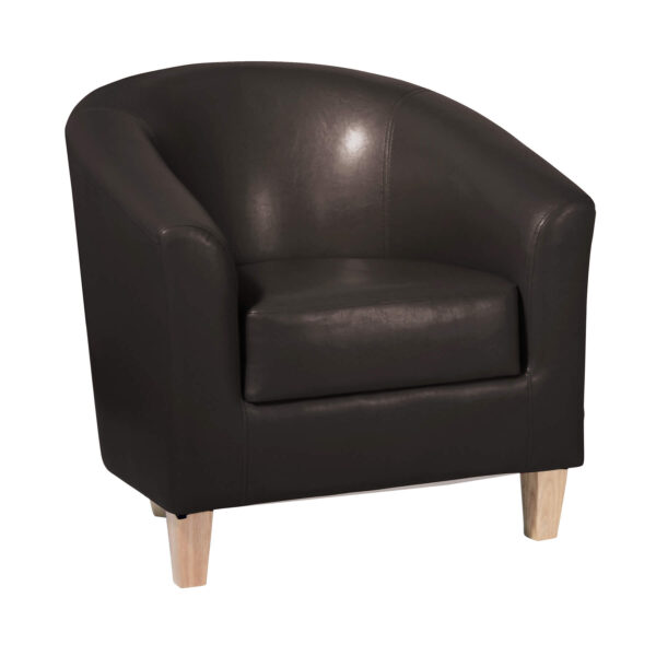 Claridon 1 Seater Sofa PU - Brown