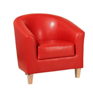 Claridon 1 Seater Sofa PU - Red