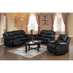 Carlino Recliner Full Bonded Leather 3 Seater - Brown