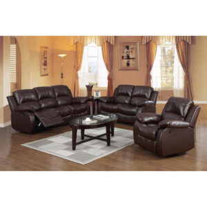 Carlino Recliner Full Bonded Leather 2 Seater - Black