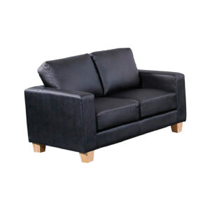 Chesterfield 2 Seater Sofa PU - Black