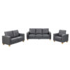 Chesterfield 2 Seater Sofa PU Grey - Image 2