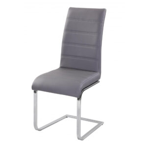 Chiswell PU Chairs Chrome - Grey