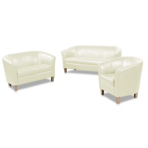 Claridon 3 Seater Sofa PU - Cream