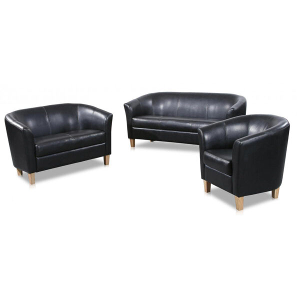 Claridon 2 Seater Sofa PU - Black