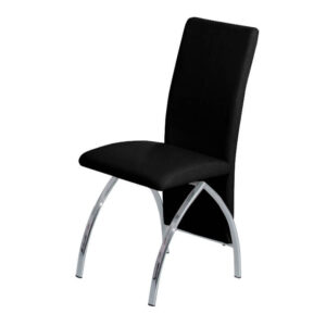 Costilla PU Dining Chair Chrome - Black