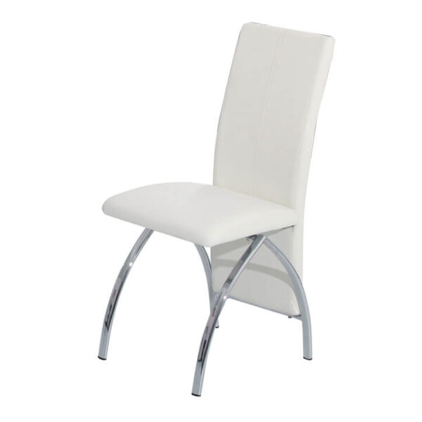 Costilla PU Dining Chair Chrome - White