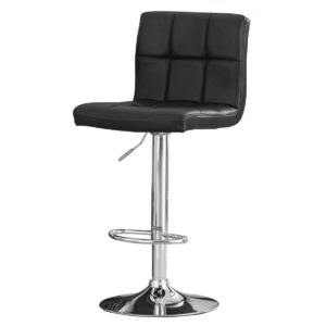 Cubik Bar Stool PU Chrome - Black