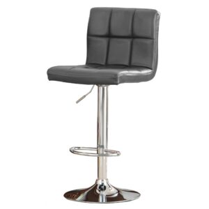 Cubik Bar Stool PU Chrome - Grey
