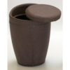 Dawson Brown Textilene Stool with Storage - Image 2
