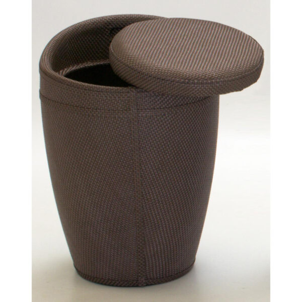 Dawson Brown Textilene Stool with Storage - Image 2