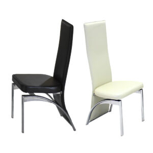 Durban Dining Chair Chrome 6s - Cream