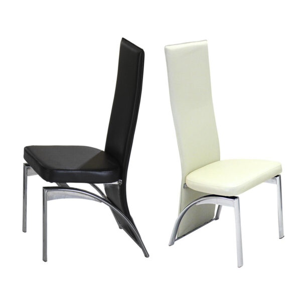 Durban Dining Chair Chrome 6s - Cream